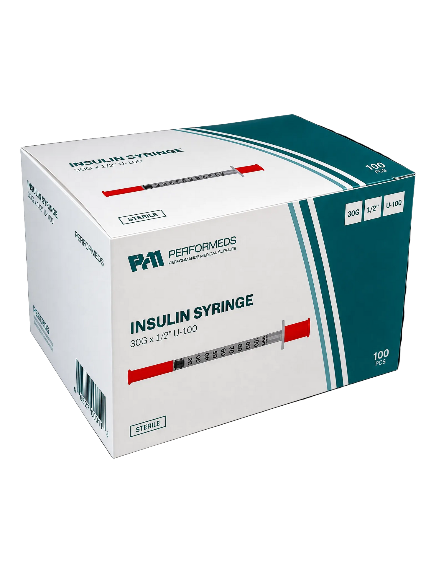 Insulin Syringes - 30G 1mL 1/2" 100ct